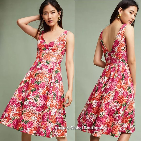 NWT, Anthropologie Monique Lhuillier Riona Embroidered Dress - Picture 16 of 16
